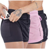 Kit com 3 Shorts Duplo Feminino 2 em 1