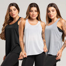 Kit 3 Regatas Lisas Dry Costas Nadador