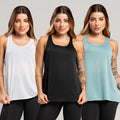Kit 3 Regatas Lisas Dry Costas Nadador