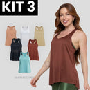 Kit 3 Regatas Lisas Dry Costas Nadador